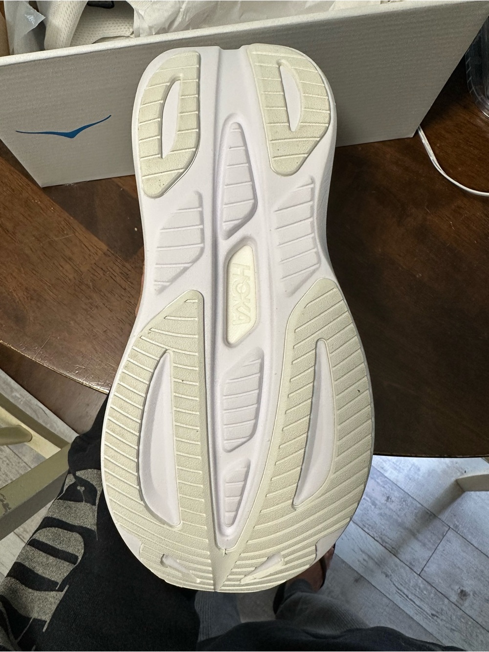 Hoka One One Women's All-White Slip-On Sneaker 9 - Picture 5 of 7